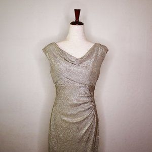 Lauren: Ralph Lauren Evening Metallic Knit Gown